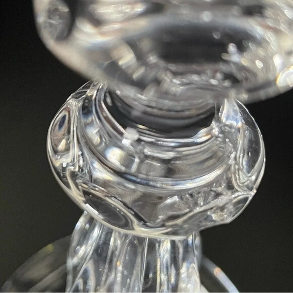 Vintage GORHAM Viscount 24% Clear Crystal Tulip Candle Holder 7.25